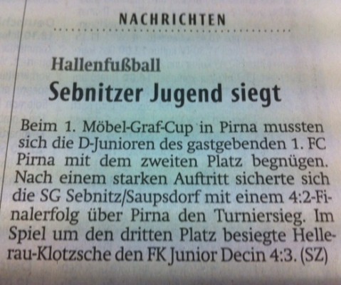 1. MÖBEL GRAF CUP ist nun "Geschichte"