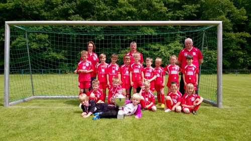 Unsere F-Junioren verteidigen den Pokal....