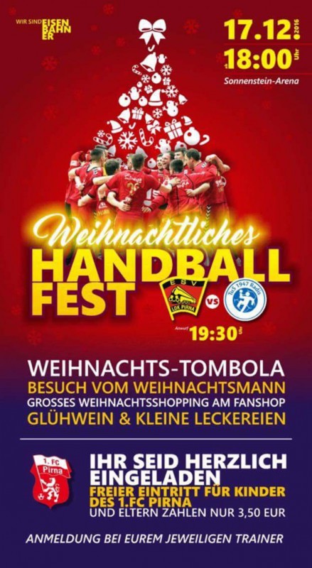 Weihnachtliches Handballfest am 17.12.