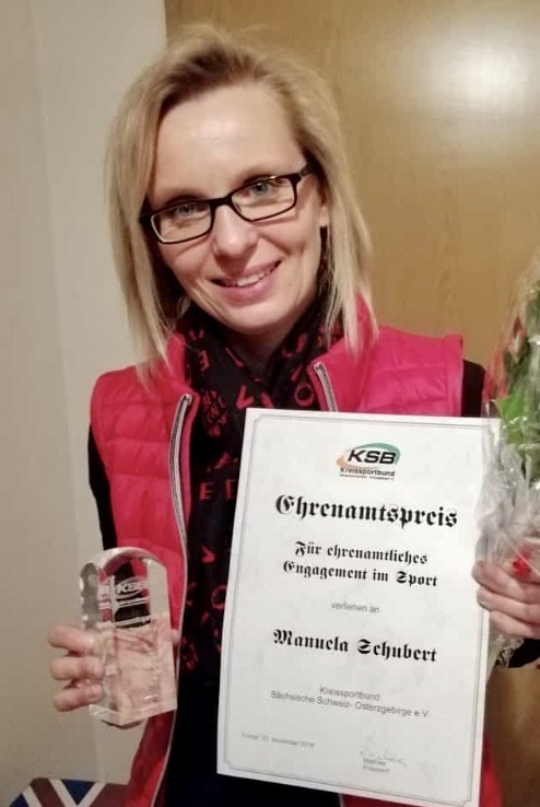 "Ehrenamtspreis" im Sport 2018 an Manuela Schubert vergeben