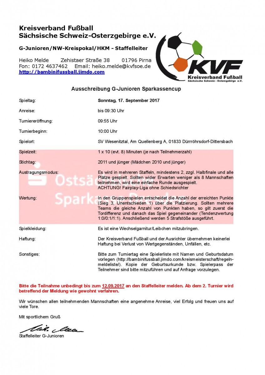 Auch bei unseren Jüngsten geht es wieder los!