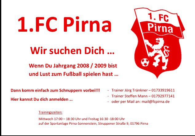 F - Jugendspieler (Jahrgang 2008/2009) gesucht...